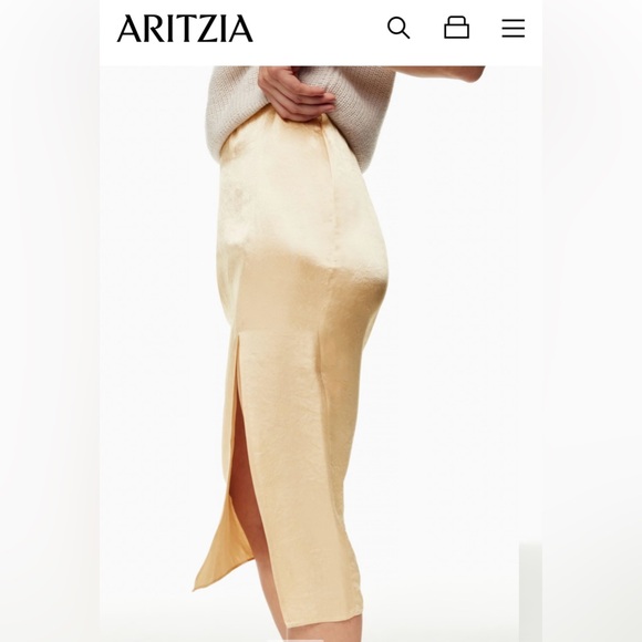 Aritzia Cream Pencil Skirt - Picture 6 of 6